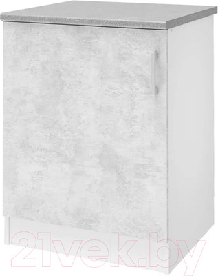 Шкаф-стол кухонный Stolline Уют 275.06МСТ (белый/бетон)