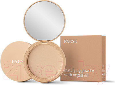 Пудра компактная Paese Матирующая С аргановым маслом Тон 01 (8г)