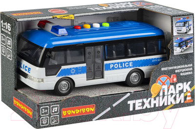 Автобус игрушечный Bondibon Парк техники. Полицейский / ВВ6084