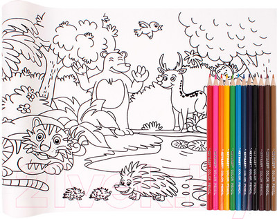 Плакат-раскраска Darvish Животный рай / SR-14404D