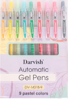 Набор гелевых ручек Darvish DV-14318-9 (9цв)