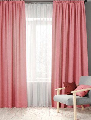 Комплект штор Loon Линен на ленте / GO.LEN.LIN-2 (розовый)