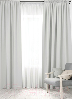 Комплект штор Loon Латте на ленте / GO.LEN.LAT-4 (светло-серый)