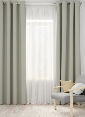 Комплект штор Loon Латте на люверсах / GO.LUV.LAT-3 (мятно-бирюзовый)