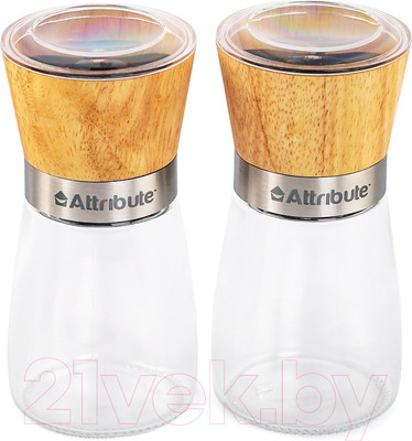 Набор мельниц для специй Attribute Spice Wood AGS359 (2шт)