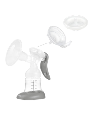 Молокоотсос ручной BabyOno Anatomy с бутылочкой / 1484