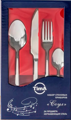 Набор столовых приборов TimA Соул TD-4067/SS (24пр)