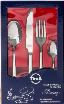 Набор столовых приборов TimA Джаз TD-4069/SS (24пр)