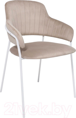 Стул Алвест AV 448 (серо-бежевый бархат H-08/белый)