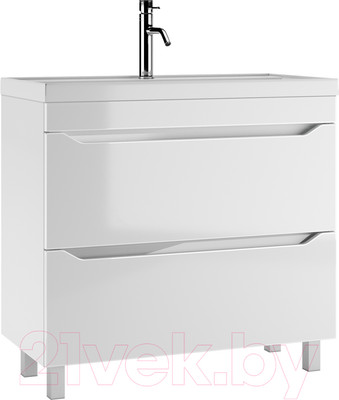Тумба под умывальник Айсберг Bazis 90 Ева В2 DA5909T (с двумя ящиками)