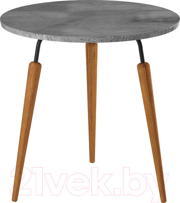 Журнальный столик Мебелик BeautyStyle 22 (орех гикори Grey/черный/бук)