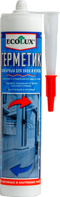 Герметик акриловый Ecolux Санитарный (290мл, белый)
