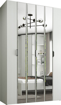 Шкаф-гармошка Евва Лайн ЛН-3D.220.60(1Z/2Z/1Z) (бодега белый)