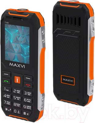 Мобильный телефон Maxvi T100 (оранжевый)