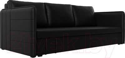 Диван Лига Диванов Слим / 119822 (экокожа черный)