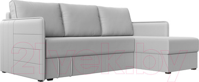 Диван угловой Лига Диванов Слим правый (экокожа белый)