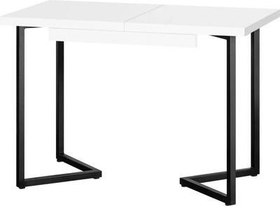 Обеденный стол Millwood Лофт Лондон Л 100-140x60x76 (белый/металл черный)