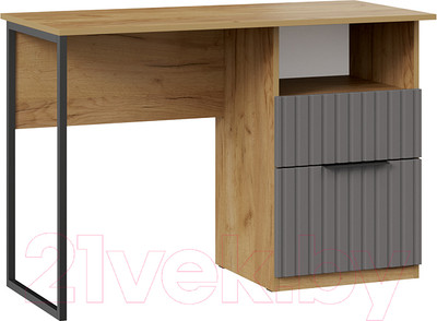 Письменный стол ТриЯ Хилтон тип 1 (дуб крафт золотой/графит матовый)