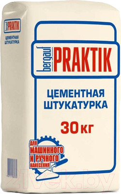 Штукатурка выравнивающая Bergauf Praktik цементная для внутренних и наружных работ (30кг)