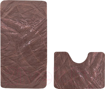 Набор ковриков для ванной и туалета Gokyildiz Standart 60x100+60x50 / CROSS-5002-BROWN