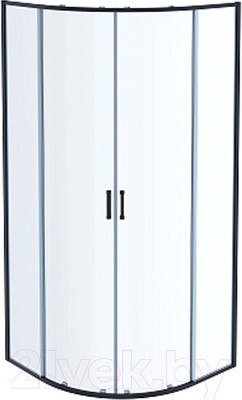 Душевой уголок Aquatek 80x200 / AQ ARI RO 08020BL (черный/прозрачное стекло)