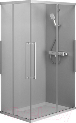 Душевой уголок AM.PM Func Square Slide 120x90 / W84G-403-12090-MТ (хром матовый/прозрачное стекло)