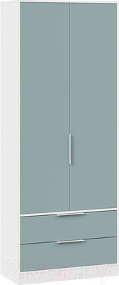 Шкаф ТриЯ Марли для одежды (белый/серо-голубой)
