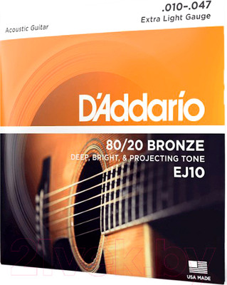 Струны для акустической гитары D'Addario EJ10