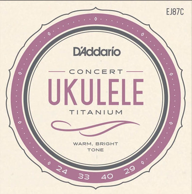 Струны для укулеле D'Addario EJ87C Titanium Concert