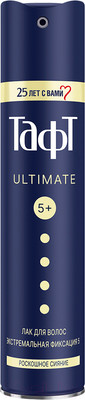Лак для укладки волос Тафт Ultimate экстремальная фиксация (225мл)