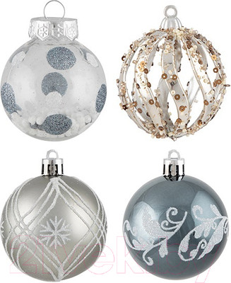 Набор шаров новогодних Волшебная страна SYQB1-0123102 / 106337 (9шт)