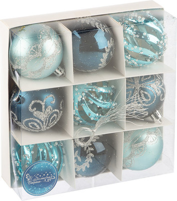 Набор шаров новогодних Волшебная страна SYQB2-0123192 / 106342 (9шт)