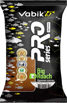 Прикормка рыболовная Vabik Pro Big Roach Плотва крупная / 6004 (1кг)