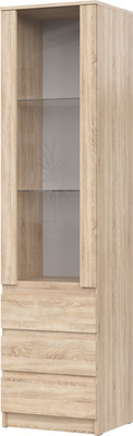 Шкаф с витриной НК Мебель Stern ШКВ-1 / 72678282 (дуб сонома)