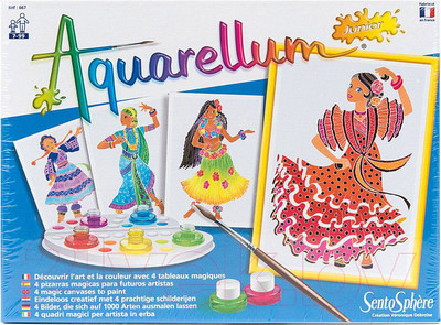 Набор для творчества SentoSphere Акварельная раскраска Танцовщицы / 667