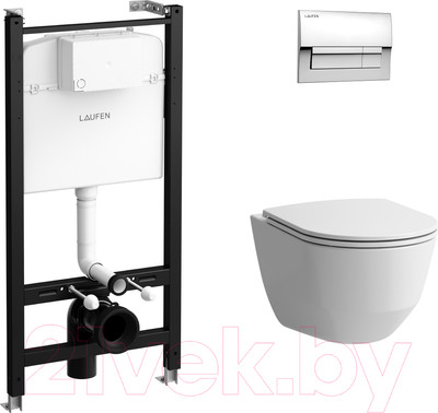 Унитаз подвесной с инсталляцией Laufen Pro ZRU9307615 (с сиденьем)