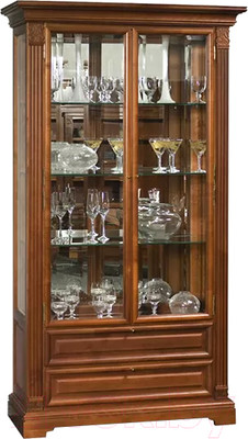 Шкаф с витриной Гомельдрев ГМ 5907 Береза (беловежский орех)