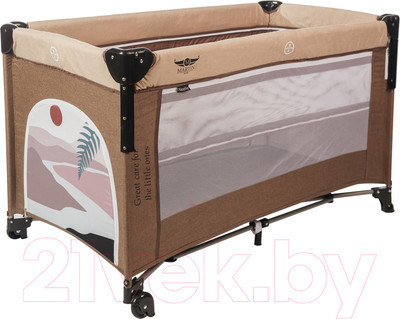 Кровать-манеж Martin Noir Nearby (Andes Brown)