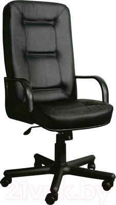 Кресло офисное Деловая обстановка Сенатор Стандарт кожа люкс (черный)