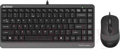 Комплект клавиатура и мышь A4Tech Fstyler F1110 (черный/серый)