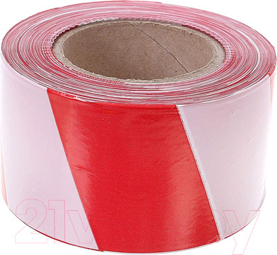 Лента сигнальная Howard 0.075x100м (красный/белый)