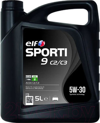 Моторное масло Elf Sporti 9 5W30 C2/C3 / 214253 (5л)