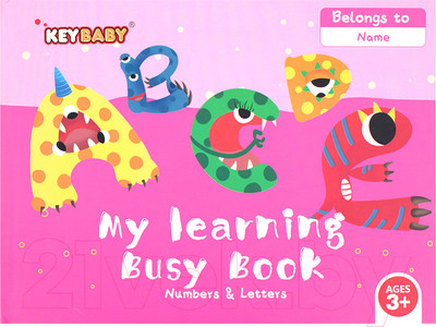 Развивающая книга Darvish Книга с липучками. Цифры и буквы / DV-14402B