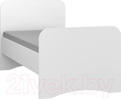 Односпальная кровать детская Премиум Смарти без фотопечати (белый)