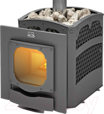 Печь-каменка Теплодар Былина-Сетка-24Ч Панорама 1.2 (без двери)