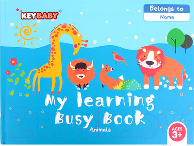 Развивающая книга Darvish Книга с липучками. Животные / DV-14402C