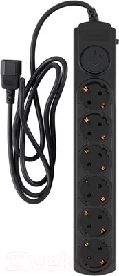 Сетевой фильтр IPPON BK-6-UPS-1.8-10-B (1.8м, 6 розеток, черный)