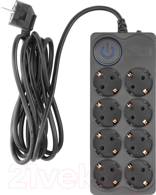 Сетевой фильтр IPPON BK-8-EU-5-10-B (5м, 8 розеток, черный)