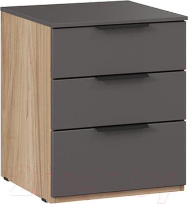 Прикроватная тумба ТриЯ Порто ТД-393.03.01 (яблоня беллуно/графит софт)