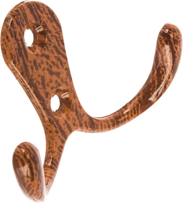 Крючок для одежды Trodos ZY-110А 2-рожковый сплав ЦАМ (дерево)